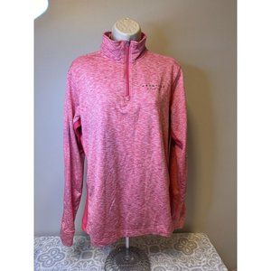 Pink Quarter Zip Keystone Ski Resort Athletic Warm Heather Sweatshirt Top Large